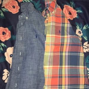 2 boy polo shirt long sleeve size 6